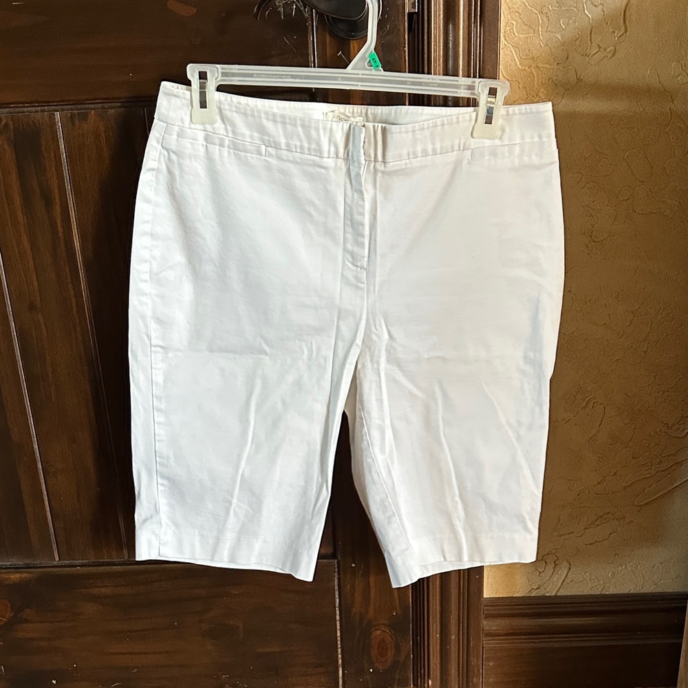 Chico's White Bermuda Shorts